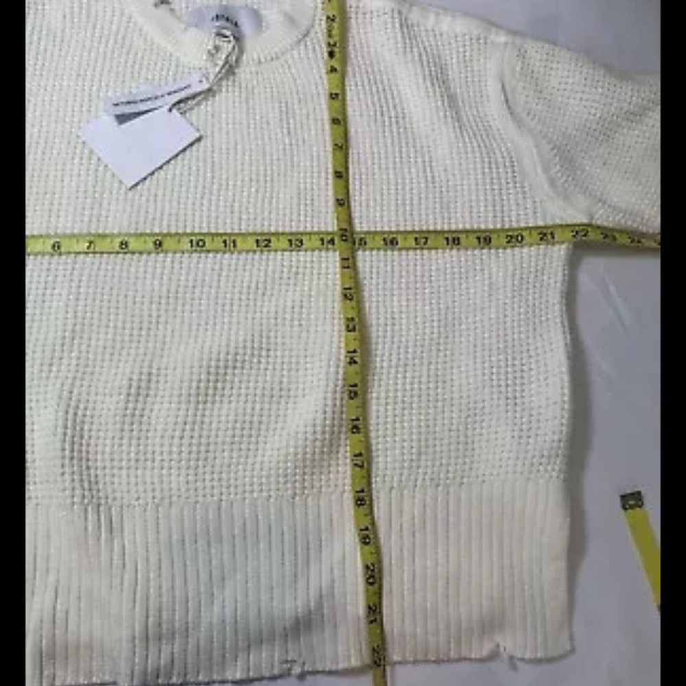 Pistola Cream Crew Neck Sweater with Textured Knit - Picture 4 of 6